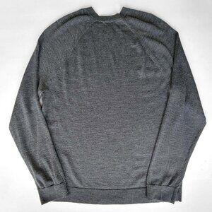 THEORY Mens Charcoal Gray Merino Wool Crew Neck Sweater XL